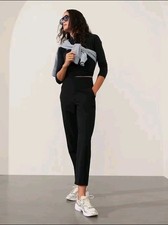 ATHLETA Endless High Rise Pants Black Women's 8 Athleisure Travel Office Stretch picture