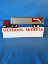 Pre-Owned Vintage Winross, hemway Red 7000 Cab-Over Tractor & Gray Trailer picture