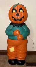 VTG Halloween Union PumpkinHead man Don Featherstone Blow Mold Goblin scare crow picture