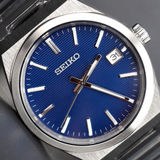 SEIKO SUR555 Essentials 38.9mm Blue Dial Quartz Men's Watch New with Box picture
