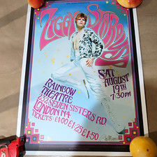 David Bowie Bob Masse SIGNED Ziggy Stardust Rainbow Theatre Poster Rare LOW 3/50 picture