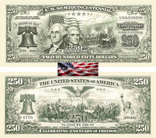 40 Pack America 250th Anniversary Dollar Bill Collectible USA Freedom Money Note picture