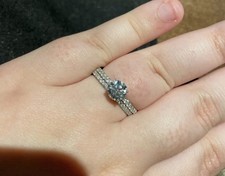 1.02 Carat Round Diamond Engagement Ring, 14k White Gold picture