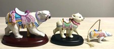 VTG Lenox The Carousel Polar Bear 3 Piece Collection NIB + COA picture