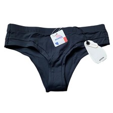 Prana Upswell Bikini Bottom Women's Small Solid Black Swimsuit Beach Vacation picture