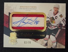 2010-11 The Cup Scripted Swatches Jonathan Toews 2/35 Signature Card #SS-JT picture