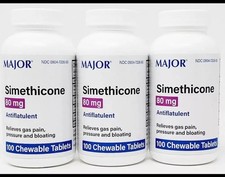 Major Simethicone 80mg - 100 Chewable Mint Tablets for Gas | Exp 7/2027 (3 Pack) picture