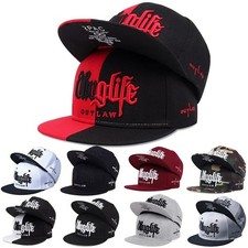 Thug Life Baseball Cap Hat Tupac Shakur Outlaw Rap Flat Brim Snapback picture
