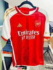 2023/24 Arsenal FC Adidas Home Jersey Multi Signed Autographed Squad Sz L picture