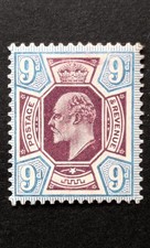 GB King Edward Vll 9d Somerset House SG.308 Mint H Well Centred Good Perfor. VF picture