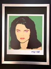 Andy Warhol | Vintage 1984 Maria Shriver Print Signed | Mounted and Framed picture