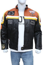 HDMM Mickey Rourke Marlboro Man Vintage Biker Cowhide Leather Jacket Motorcycle picture