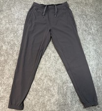 Lululemon Men’s Black Jogger Pants Drawstring Stretch Zip Ankle Size M picture