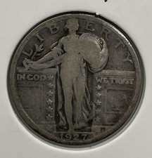 1927 Standing Liberty Quarter 90% Silver Very Good (VG) picture