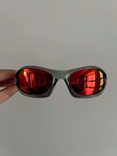 Oakley 00s Monster Dog Tech Vintage Polarized Sunglasses Clear Gray Transparent picture