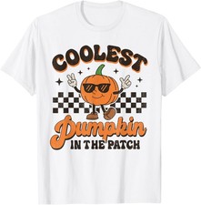 Groovy Coolest Pumpkin In The Patch Halloween Unisex T-Shirt picture