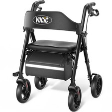 Walkers for Seniors, Rollator Walker with SeatSupports 350lb, 8