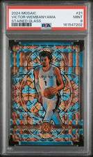 *READ DESC* 2024 Victor Wembanyama Mosaic Stained Glass SSP PSA 9 CHASE PACK picture