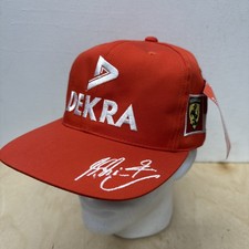 Vintage Michael Schumacher Ferrari Dekra Cap F1 Racing Red Hat picture