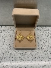 Julie Vos 24 Karat Gold Plate Earrings - Classical Motif - New Without Tags picture