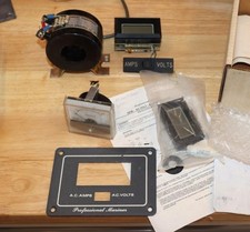 Vintage Professional Mariner Volt Amp Meter Parts found in box w/ Extra New LCD picture