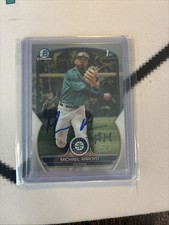 SIGNED MICHAEL ARROYO 2023 1ST BOWMAN CHROME AUTOGRAPHED MARINERS AUTO IP picture
