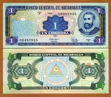 Nicaragua, 1 cordoba, 1995, P-179, B-Serie, UNC Colorful picture