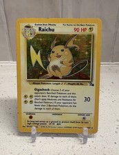 Raichu 14/62 Unlimited Holo Rare Fossil Pokemon picture