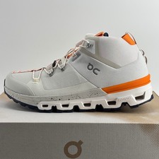 On Cloudtrax Hiking Boots Womens 9.5 Frost White Orange Trail Shoes 53.98452 picture