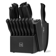Hunter.Dual 19 Pc Kitchen Knife Set w. Block Self Sharpening Dishwasher Safe BK picture