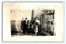 c1910's Mother Father Children Kids Family Picture RPPC Photo Antique Postcard picture
