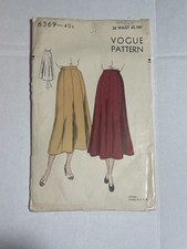 Vogue 6369 Vintage Skirt Pattern 36 Waist 45 Hip  picture