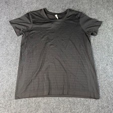Lululemon Swiftly Tech Short Sleeve 2.0 Black Mesh Venting Shirt Size 10 picture