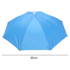 Sky Blue 69CM Foldable Rain Umbrella Hat Waterproof Fishing Outdoor Cap picture