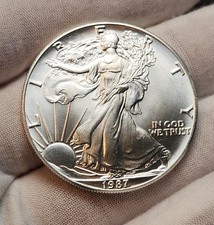 1987 $1 American Silver Eagle 1 oz BU Unc Uncirculated OGP US Mint Roll IK7Diz picture
