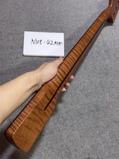 AAAA 4 string Roasted Flame Maple P BASS guitar neck part 20Fret 34inch nut 42mm picture