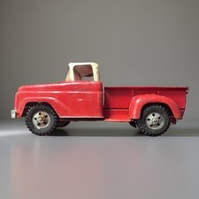 Vintage 1961 Tonka Toys Pickup Truck - Red / White Pressed Steel Model Toy Truck picture