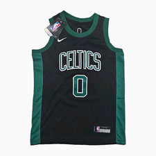 Nike NBA Boston Celtics Jayson Tatum #0 Swingman Jersey Black/Green Size Small picture