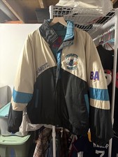 RARE Vintage NBA Charlotte Hornets Pro Player Embroidered Puffer Jacket XXL picture