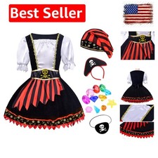 Girls Pirate Costume – Princess Dress for Kids Ages 3–9 picture