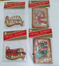 Lot 4 Vintage BRADFORD'S The Unbreakable Kind Ornaments Trumpet Violin Picture picture