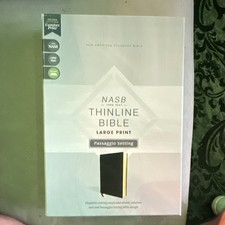 Zondervan NASB Thinline Bible Large Print 1995 Text Leatherette Lay-Flat God picture