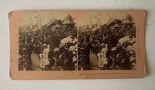 STEREOVIEW STEREOSCOPIC KILBURN 1903 CROWDS AT THE ROYAL EXHIBITION SYDNEY AUST picture