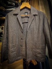 SFC Scott Fraser Collection Partner Corta Jacket Men's 42R Linen Steel-Grey-Blue picture