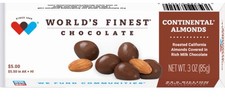 World’s Finest Chocolate***CHOCOLATE COVERED ALMONDS*** 16PACK/ $5 (3oz) Boxes picture