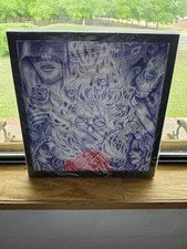 Professional hand sketched art on bandana with Customized picture frames 24x17 picture