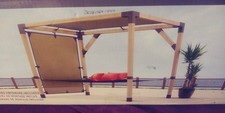 Linx Simplified Pergola System 3052135 12' × 12' Beige Sunshade picture
