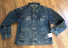 ASOS Design Trucker Jacket Vintage Dark Wash Men's picture