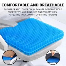 Double Thick Gel Seat Cushion with Non-Slip Cover | Breathable Comfort picture