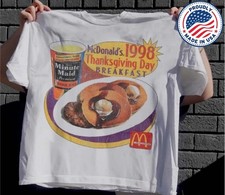 NEW McDonalds '98 Thanksgiving Breakfast Promo Vintage T-Shirt picture